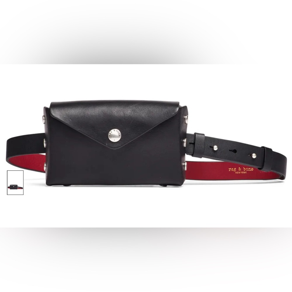 Rag & Bone Atlas Black Leather Belt Bag - New With Tag and Dust Bag - Picture 2 of 4